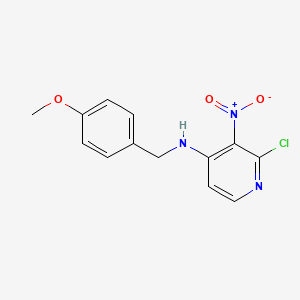 molecular formula C13H12ClN3O3 B1504940 2-Chloro-N-(4-methoxybenzyl)-3-nitropyridin-4-amine CAS No. 881844-09-3