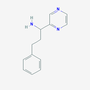 3-Phenyl-1-(pyrazin-2-yl)propan-1-amine