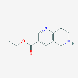 molecular formula C11H14N2O2 B1504976 Ethyl 5,6,7,8-tetrahydro-1,6-naphthyridine-3-carboxylate CAS No. 741736-93-6