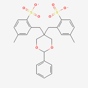 4-Methyl-2-[[5-[(5-methyl-2-sulfonatophenyl)methyl]-2-phenyl-1,3-dioxan-5-yl]methyl]benzenesulfonate