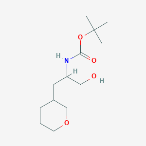 tert-butyl N-[1-(oxan-3-yl)-3-oxidanyl-propan-2-yl]carbamate