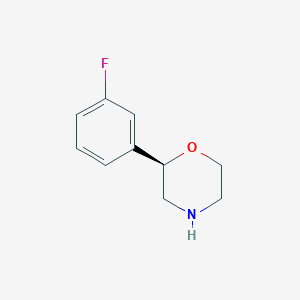 molecular formula C10H12FNO B15049961 Morpholine, 2-(3-fluorophenyl)-, (2R)- CAS No. 920802-29-5