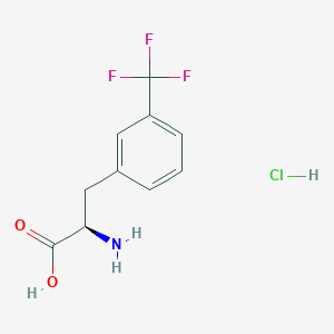 molecular formula C10H11ClF3NO2 B15050154 D-Phenylalanine, 3-(trifluoromethyl)-, hydrochloride 