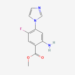 molecular formula C11H10FN3O2 B1505021 Methyl 2-amino-5-fluoro-4-(1H-imidazol-1-YL)benzoate CAS No. 1141669-51-3