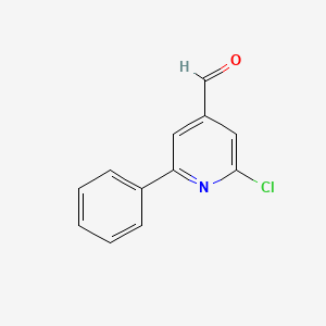 molecular formula C12H8ClNO B1505032 2-Chloro-6-phenylpyridine-4-carbaldehyde CAS No. 881402-38-6