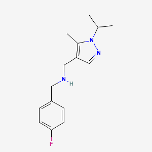 [(4-fluorophenyl)methyl]({[5-methyl-1-(propan-2-yl)-1H-pyrazol-4-yl]methyl})amine