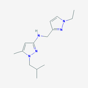 N-[(1-ethyl-1H-pyrazol-3-yl)methyl]-5-methyl-1-(2-methylpropyl)-1H-pyrazol-3-amine