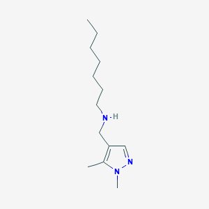 [(1,5-dimethyl-1H-pyrazol-4-yl)methyl](heptyl)amine