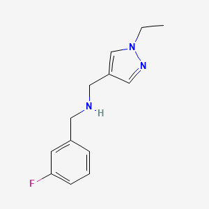 [(1-ethyl-1H-pyrazol-4-yl)methyl][(3-fluorophenyl)methyl]amine