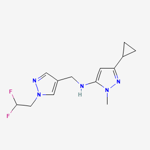 3-cyclopropyl-N-{[1-(2,2-difluoroethyl)-1H-pyrazol-4-yl]methyl}-1-methyl-1H-pyrazol-5-amine