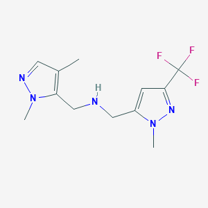 [(1,4-dimethyl-1H-pyrazol-5-yl)methyl]({[1-methyl-3-(trifluoromethyl)-1H-pyrazol-5-yl]methyl})amine