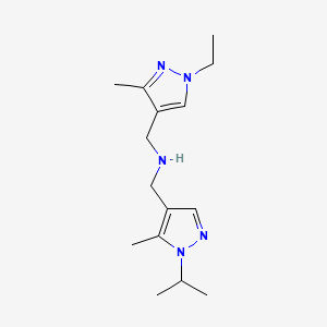 [(1-ethyl-3-methyl-1H-pyrazol-4-yl)methyl]({[5-methyl-1-(propan-2-yl)-1H-pyrazol-4-yl]methyl})amine