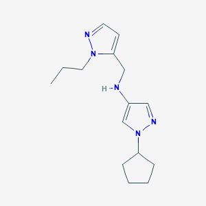 1-cyclopentyl-N-[(1-propyl-1H-pyrazol-5-yl)methyl]-1H-pyrazol-4-amine