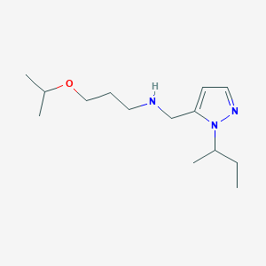 {[1-(butan-2-yl)-1H-pyrazol-5-yl]methyl}[3-(propan-2-yloxy)propyl]amine