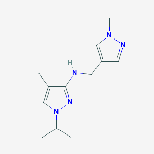 4-methyl-N-[(1-methyl-1H-pyrazol-4-yl)methyl]-1-(propan-2-yl)-1H-pyrazol-3-amine