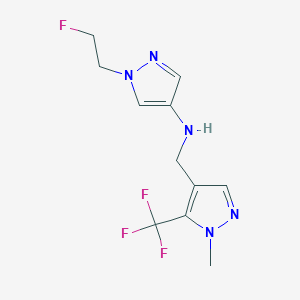 1-(2-fluoroethyl)-N-{[1-methyl-5-(trifluoromethyl)-1H-pyrazol-4-yl]methyl}-1H-pyrazol-4-amine