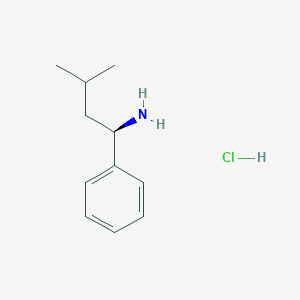 molecular formula C11H18ClN B1505053 (R)-3-Methyl-1-phenylbutan-1-amine hydrochloride CAS No. 1173110-88-7