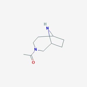 1-{3,9-Diazabicyclo[4.2.1]nonan-3-yl}ethan-1-one