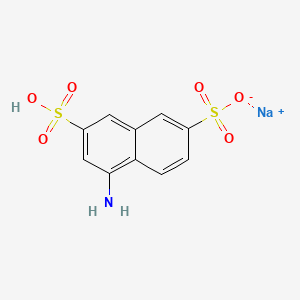 molecular formula C10H8NNaO6S2 B1505057 Sodium hydrogen 4-aminonaphthalene-2,7-disulphonate CAS No. 69966-61-6