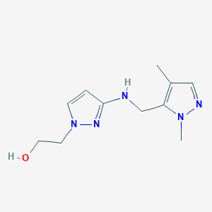 2-(3-{[(1,4-dimethyl-1H-pyrazol-5-yl)methyl]amino}-1H-pyrazol-1-yl)ethan-1-ol