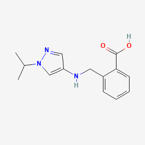 2-({[1-(propan-2-yl)-1H-pyrazol-4-yl]amino}methyl)benzoic acid