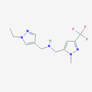 [(1-ethyl-1H-pyrazol-4-yl)methyl]({[1-methyl-3-(trifluoromethyl)-1H-pyrazol-5-yl]methyl})amine