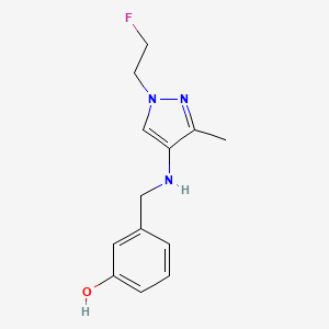 3-({[1-(2-fluoroethyl)-3-methyl-1H-pyrazol-4-yl]amino}methyl)phenol