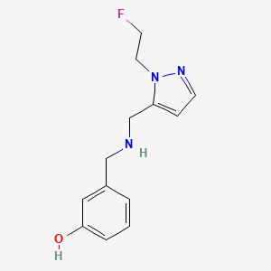 3-[({[1-(2-fluoroethyl)-1H-pyrazol-5-yl]methyl}amino)methyl]phenol