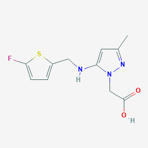 2-(5-{[(5-fluorothiophen-2-yl)methyl]amino}-3-methyl-1H-pyrazol-1-yl)acetic acid