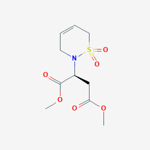 Butanedioic acid, (3,6-dihydro-1,1-dioxido-2H-1,2-thiazin-2-YL)-, dimethyl ester, (2S)