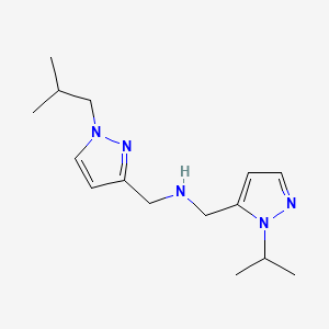 {[1-(2-methylpropyl)-1H-pyrazol-3-yl]methyl}({[1-(propan-2-yl)-1H-pyrazol-5-yl]methyl})amine