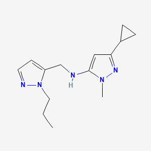 3-cyclopropyl-1-methyl-N-[(1-propyl-1H-pyrazol-5-yl)methyl]-1H-pyrazol-5-amine