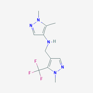 1,5-dimethyl-N-{[1-methyl-5-(trifluoromethyl)-1H-pyrazol-4-yl]methyl}-1H-pyrazol-4-amine