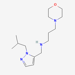 {[1-(2-methylpropyl)-1H-pyrazol-5-yl]methyl}[3-(morpholin-4-yl)propyl]amine