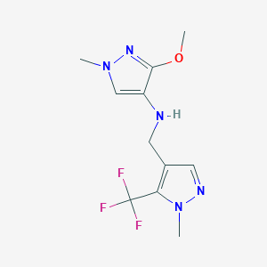 3-methoxy-1-methyl-N-{[1-methyl-5-(trifluoromethyl)-1H-pyrazol-4-yl]methyl}-1H-pyrazol-4-amine