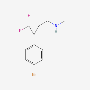 1-(3-(4-bromophenyl)-2,2-difluorocyclopropyl)-N-methylmethanamine