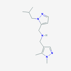 [(1,5-dimethyl-1H-pyrazol-4-yl)methyl]({[1-(2-methylpropyl)-1H-pyrazol-5-yl]methyl})amine