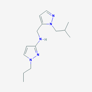 N-{[1-(2-methylpropyl)-1H-pyrazol-5-yl]methyl}-1-propyl-1H-pyrazol-3-amine