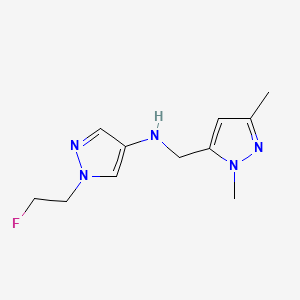 N-[(1,3-dimethyl-1H-pyrazol-5-yl)methyl]-1-(2-fluoroethyl)-1H-pyrazol-4-amine