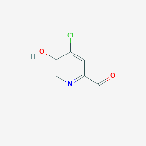 1-(4-Chloro-5-hydroxypyridin-2-YL)ethan-1-one