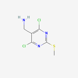 molecular formula C6H7Cl2N3S B1505079 (4,6-Dichloro-2-(methylthio)pyrimidin-5-YL)methanamine CAS No. 771571-91-6