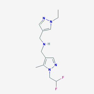 {[1-(2,2-difluoroethyl)-5-methyl-1H-pyrazol-4-yl]methyl}[(1-ethyl-1H-pyrazol-4-yl)methyl]amine