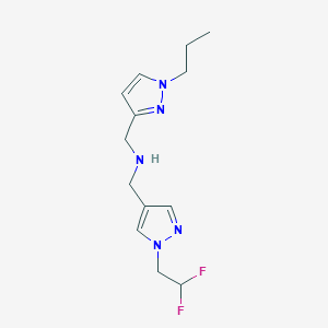 {[1-(2,2-difluoroethyl)-1H-pyrazol-4-yl]methyl}[(1-propyl-1H-pyrazol-3-yl)methyl]amine