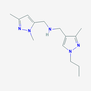 [(1,3-dimethyl-1H-pyrazol-5-yl)methyl][(3-methyl-1-propyl-1H-pyrazol-4-yl)methyl]amine