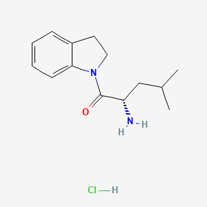 (2S)-2-amino-1-(2,3-dihydro-1H-indol-1-yl)-4-methylpentan-1-one hydrochloride