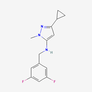 3-cyclopropyl-N-[(3,5-difluorophenyl)methyl]-1-methyl-1H-pyrazol-5-amine