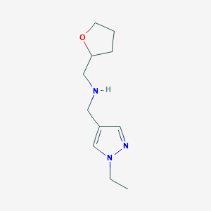 [(1-ethyl-1H-pyrazol-4-yl)methyl][(oxolan-2-yl)methyl]amine