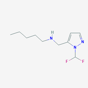 {[1-(difluoromethyl)-1H-pyrazol-5-yl]methyl}(pentyl)amine