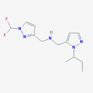 {[1-(butan-2-yl)-1H-pyrazol-5-yl]methyl}({[1-(difluoromethyl)-1H-pyrazol-3-yl]methyl})amine