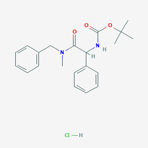 tert-Butyl {2-[benzyl(methyl)amino]-2-oxo-1-phenylethyl}carbamate--hydrogen chloride (1/1)